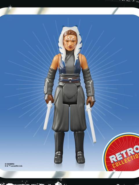 Star Wars Retro Collection Ahsoka Tano Toy 3.75-Inch-Scale Star Wars: The Mandalorian Collectible Figure, Kids 4 and Up