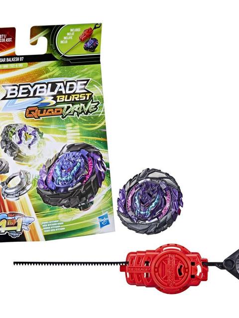 Beyblade Burst QuadDrive Roar Balkesh B7 Spinning Top Starter Pack -- Battling Game Top Toy with Launcher