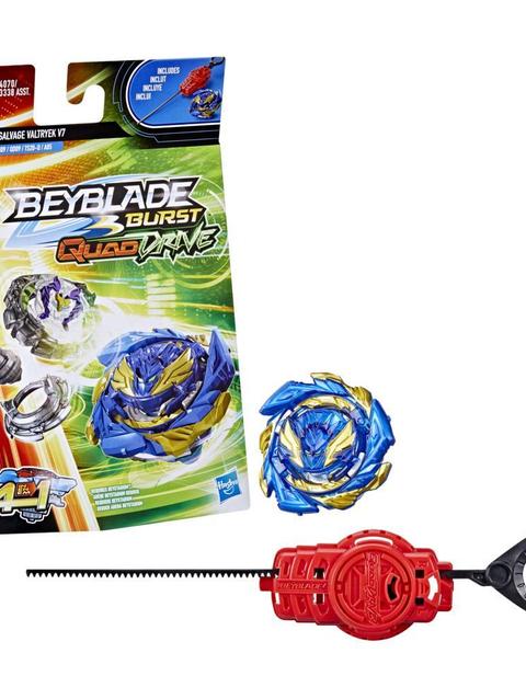 Beyblade Burst QuadDrive Salvage Valtryek V7 Spinning Top Starter Pack -- Battling Game Top Toy with Launcher