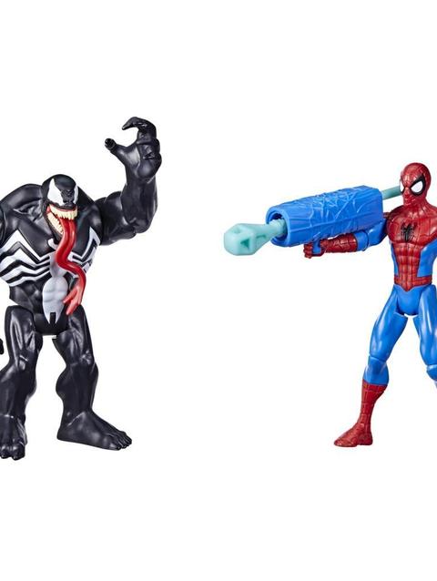 Marvel Spider-Man Spider-Man Vs Venom Battle Packs, 6-Inch-Scale Spider-Man Figure 2-Pack, Toys for Kids Ages 4 and Up