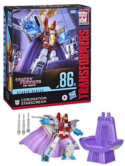 Transformers Toys Studio Series 86-12 Leader The Transformers: The Movie Coronation Starscream Action Figure, 8.5-inch