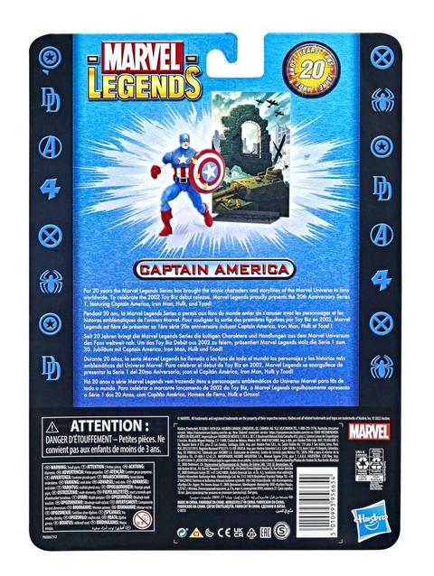 Marvel Legends 20th Anniversary Series 1 Captain America 6-inch Action Figure Collectible Toy