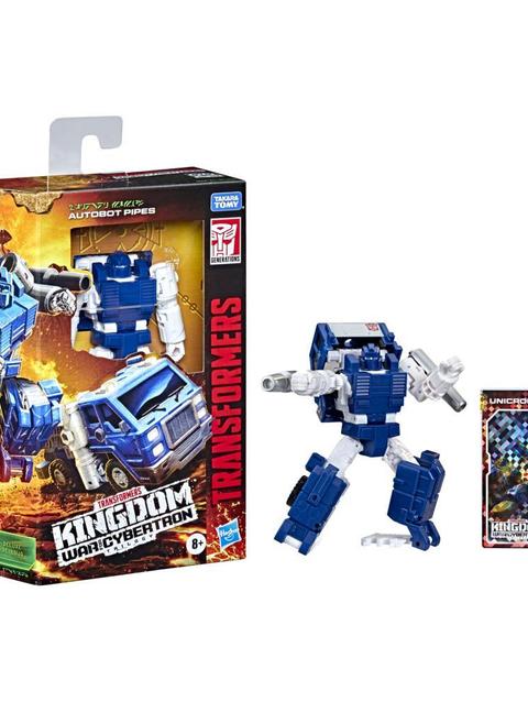 Transformers Toys Generations War for Cybertron: Kingdom Deluxe WFC-K32 Autobot Pipes Action Figure - 8 and Up, 5.5-inch