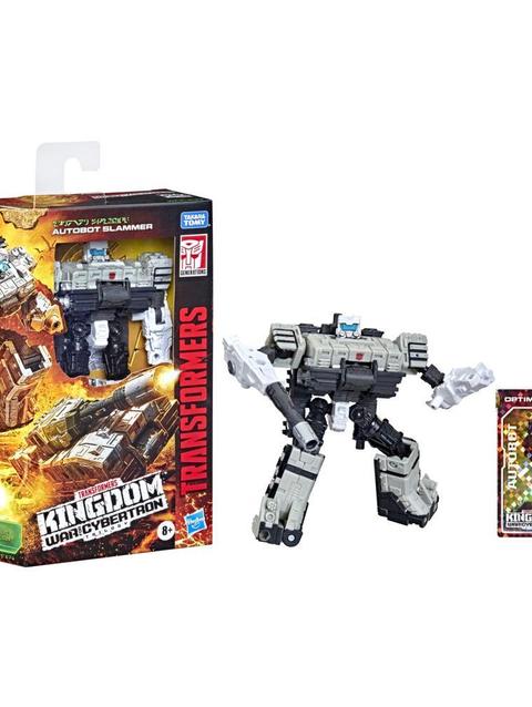 Transformers Toys Generations War for Cybertron: Kingdom Deluxe WFC-K33 Autobot Slammer Action Figure - 8 and Up, 5.5-inch