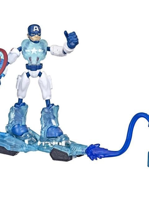 Marvel Avengers Bend and Flex Missions Captain America Ice Mission Figure, 6-Inch-Scale Bendable Toy for Ages 4 and Up