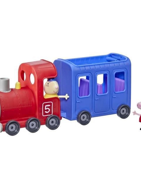 Peppa Pig Peppa’s Adventures Miss Rabbit’s Train Detachable Preschool Toy: 2 Figures, Rolling Wheels, for Ages 3 and Up