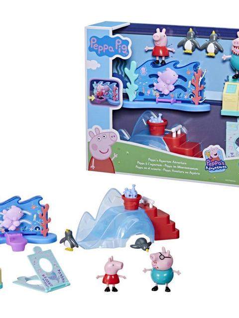 Peppa Pig Peppa’s Adventures Peppa’s Aquarium Adventure Playset Preschool Toy: 4 Figures, 8 Accessories; Ages 3 and Up