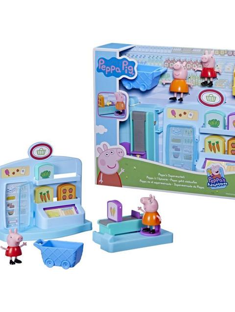 Peppa Pig Peppa’s Adventures Peppa’s Supermarket Playset Preschool Toy: 2 Figures, 8 Accessories; for Ages 3 and Up