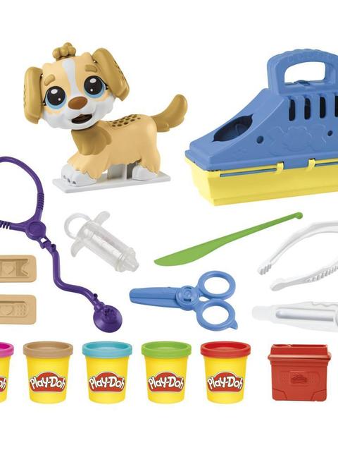 Play-Doh Care 'n Carry Vet Playset with Toy Dog, Carrier, 10 Tools, 5 Colors