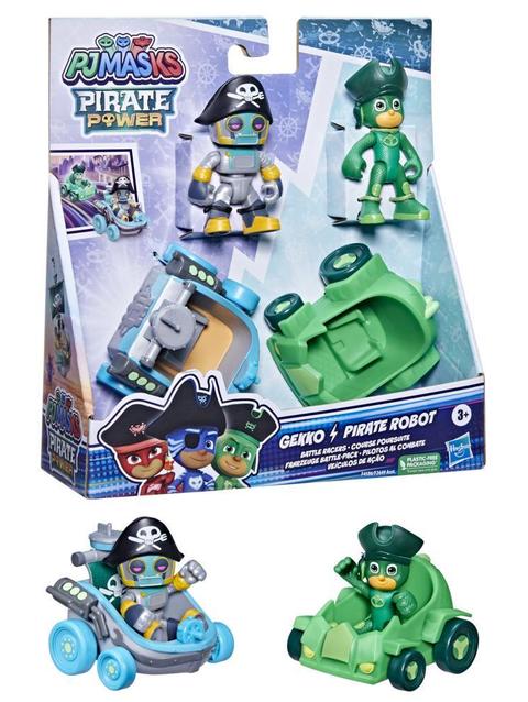 PJ Masks Pirate Power Gekko vs Pirate Robot Battle Racers Preschool Toy, Vehicle and Figure Set for Kids Ages 3 and Up