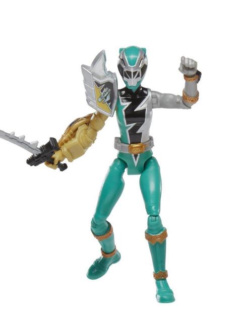 Power Rangers Dino Fury Green Ranger with Sprint Sleeve 6-Inch Action Figure Toy, Dino Fury Key, Chromafury Saber