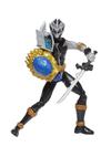 Power Rangers Dino Fury Black Ranger with Shield Sleeve 6-Inch Action Figure Toy, Dino Fury Key, Chromafury Saber Accessory