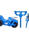 Power Rangers Dino Fury Rip N Go Tricera Battle Rider and Dino Fury Blue Ranger 6-Inch-Scale Vehicle and Figure, Toys