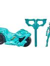 Power Rangers Dino Fury Rip N Go Sabertooth Battle Rider and Dino Fury Green Ranger 6-Inch-Scale Vehicle and Figure Toy