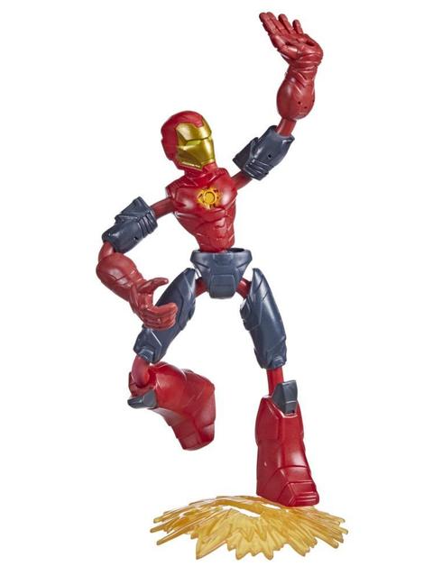 Marvel Avengers Bend and Flex Missions Iron Man Fire Mission Action Figure, 6-Inch-Scale Bendable Toy for Ages 4 and Up