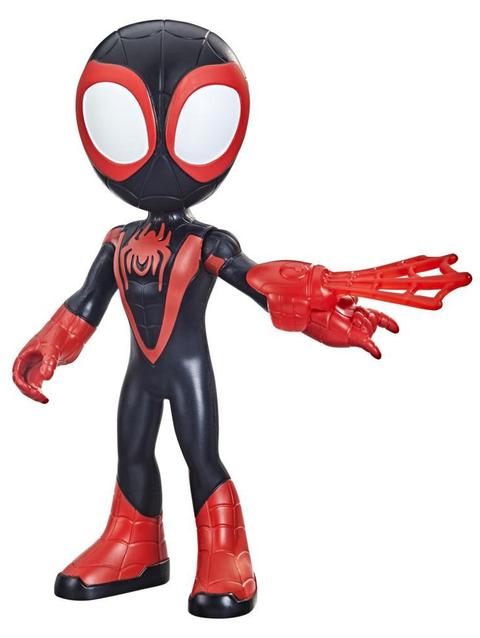 Marvel Spidey and His Amazing Friends Supersized Miles Morales: Spider-Man Action Figure, Preschool Toy for Age 3 and Up