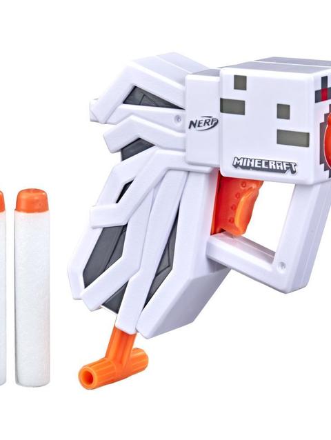 Nerf MicroShots Minecraft Ghast Mini Blaster, Minecraft Ghast Mob Design, Includes 2 Official Nerf Elite Darts