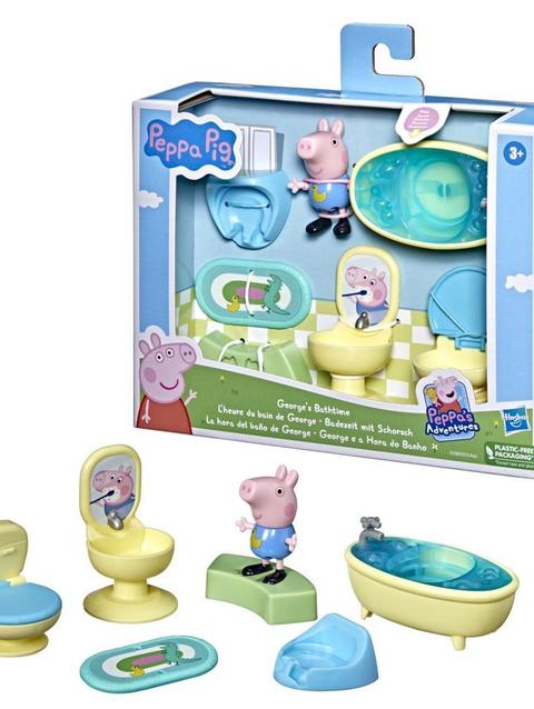 Peppa Pig George’s Bathtime Accessory Set Preschool Toy, George Pig Figure and 6 Accessories, for Ages 3 and up