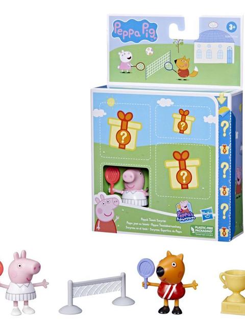 Peppa Pig Peppa’s Adventures Peppa’s Tennis Surprise Figure and Accessory Set, Preschool Toy for Kids Ages 3 and Up