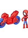 Marvel Spidey and His Amazing Friends Miles Morales: Spider-Man Figure with Motorcycle Preschool Toy, Ages 3 and Up