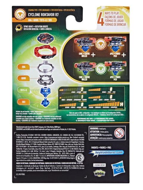 Beyblade Burst QuadDrive Cyclone Roktavor R7 Spinning Top Starter Pack -- Battling Game Top Toy with Launcher