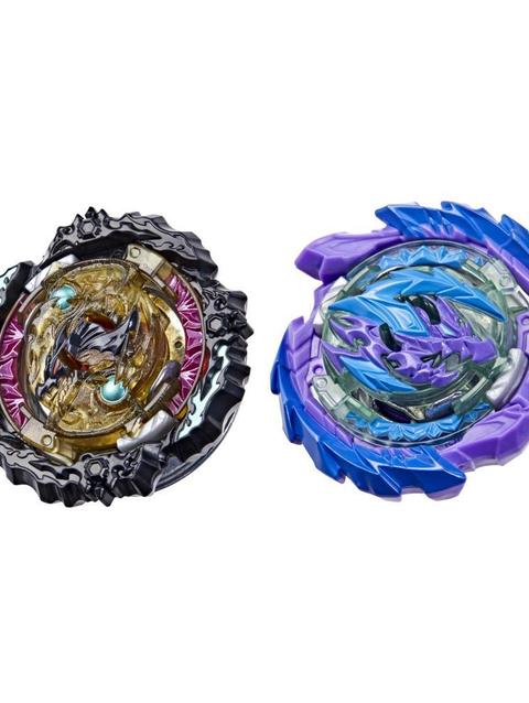 Beyblade Burst QuadDrive Wrath Fafnir F7 and Berserk Linwyrm L7 Spinning Top Dual Pack -- Battling Game Top Toy