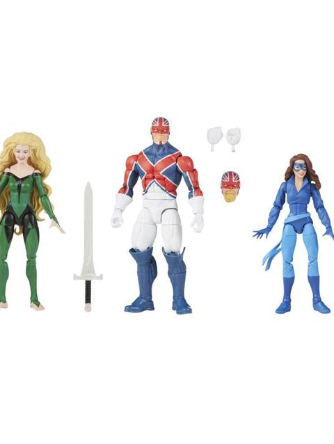 Marvel Legends Series Excalibur Multipack, Includes Captain Britain, Marvel’s Meggan, Marvel’s Shadowcat, 9 Accessories