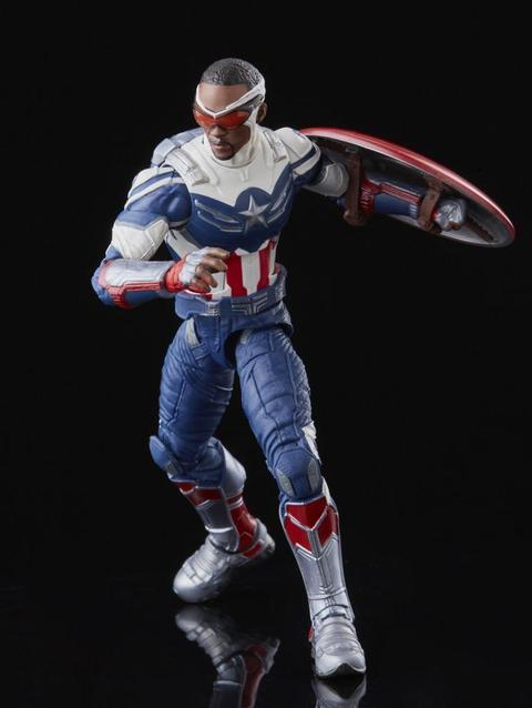 Marvel Legends Series Captain America 2-Pack Steve Rogers Sam Wilson MCU Figures, 7 Accessories