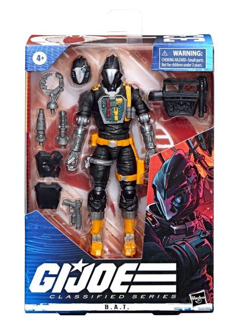 G.I. Joe Classified Series Series B.A.T. Action Figure 33 Collectible Toy, Multiple Accessories, Custom Package Art