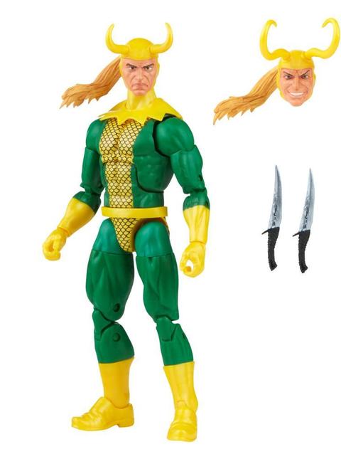 Marvel Legends Series Loki 6-inch Retro Action Figure Toy, 3 Accessories