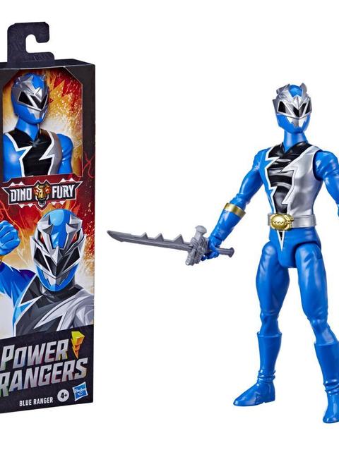 Power Rangers Dino Fury Blue Ranger 12-Inch Action Figure Toy Inspired by Power Rangers TV Show