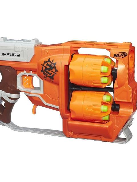 FlipFury Nerf Zombie Strike Toy Blaster with 2 Flipping Drums and 12 Official Nerf Zombie Strike Elite Darts – For Kids, Teens, Adults