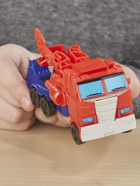 Transformers Cyberverse Action Attackers: 1-Step Changer Optimus Prime Action Figure Toy