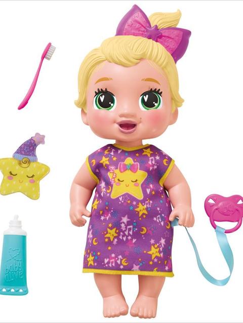 Baby Alive Lil Dreamer LaLa GooGoo Blonde Hair Baby Doll Sleepover Toy for Girls & Boys 3+