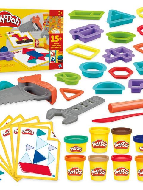 Play-Doh Build & Shape Playset, 20 Pieces, Arts & Crafts for Kids 3+