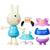 Peppa Pig Toys Rebecca Rabbit Dress-Up 6” Figure with 6 Fashion Accessories, Preschool Toys, 3+