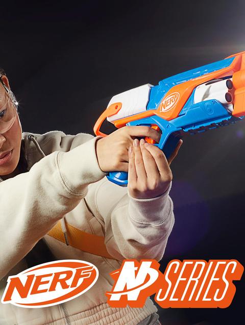 Nerf N Series Agility Blaster & 12 Nerf N1 Darts Compatible Only with Nerf N Series Blasters