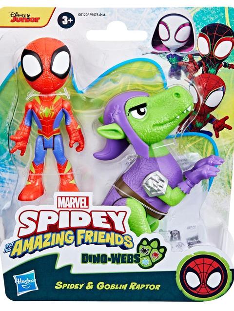 Marvel Spidey and His Amazing Friends Dino-Webs, Spidey and Goblin Raptor