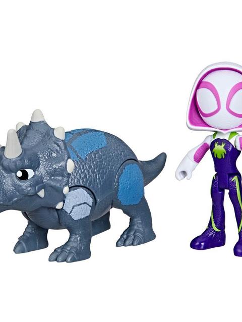 Marvel Spidey and His Amazing Friends Dino-Webs, Ghost-Spider & Rhino Dino Action Figures