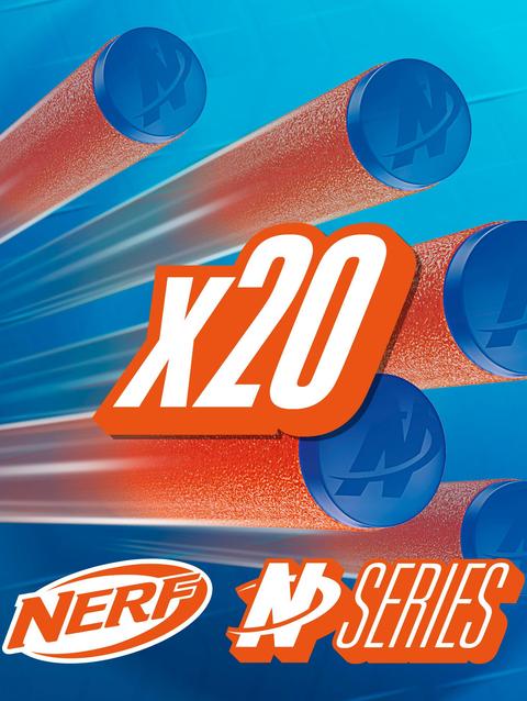 Nerf N Series N1 Darts, 20 Darts, Compatible Only with Nerf N Series Blasters, Outdoor Games