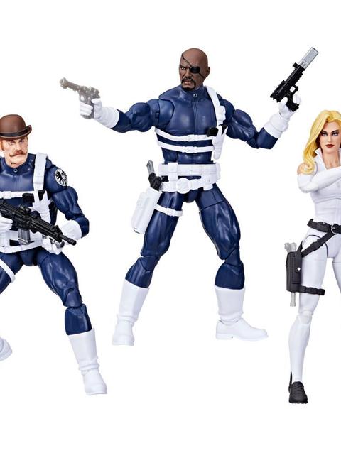 Marvel Legends Series Nick Fury Jr., Sharon Carter, Dum Dum Dugan Comics 6" Action Figures