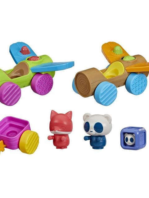 Playskool Roll and Go Critters Vehicle Toys for Toddlers Age 1 and Up, Includes 2 Vehicles, 2 Figures (Amazon Exclusive)