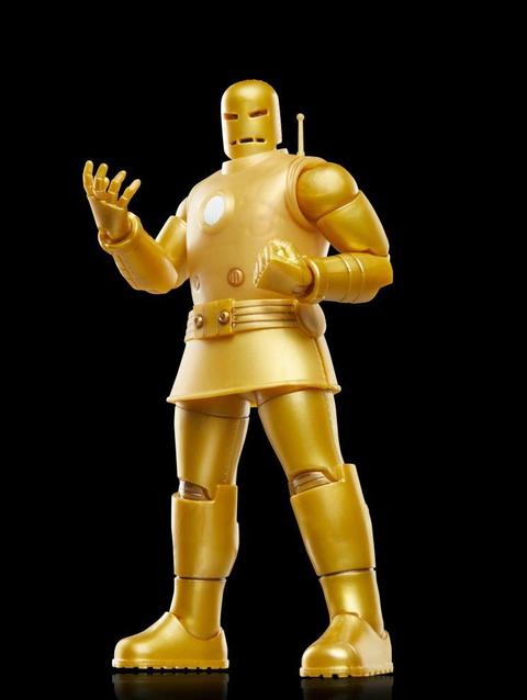 Marvel Legends Series Iron Man (Model 01 - Gold) 6" Retro Comics Collectible Action Figure