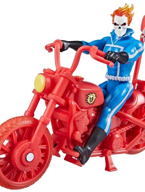 Marvel Legends Series Retro 375 Collection Ghost Rider Action Figures (3.75”) with Vehicle