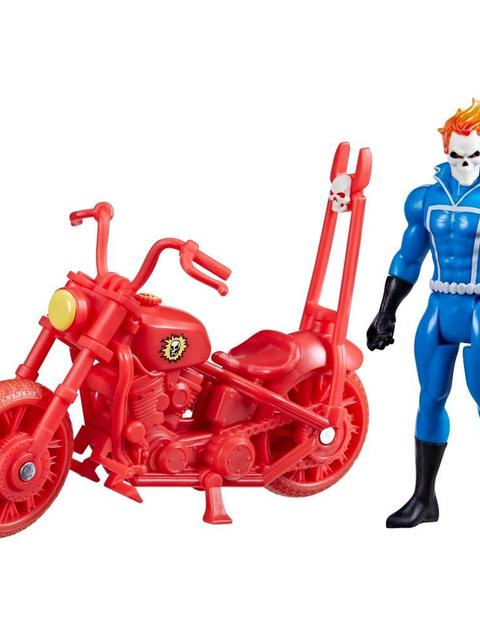 Marvel Legends Series Retro 375 Collection Ghost Rider Action Figures (3.75”) with Vehicle