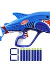 Nerf Junior Wild Sharkfire, Easy Play Dart Blaster, 8 Nerf Elite Darts, Ages 6 & Up