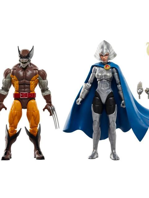 Marvel Legends Series Wolverine & Lilandra Neramani, 6" Comics Collectible Action Figures