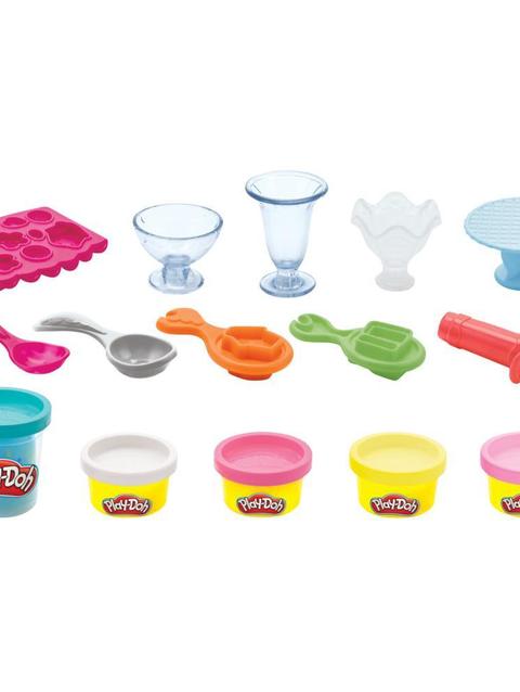 Play-Doh Kitchen Creations Scoops 'n Sundaes Ice Cream Toy Food Set with 5 Non-Toxic Colors