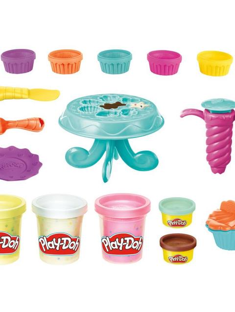 Play-Doh Kitchen Creations Confetti Cupcakes Playset with 5 Non-Toxic Modeling Compound Colors