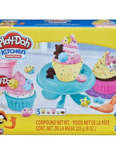 Play-Doh Kitchen Creations Confetti Cupcakes Playset with 5 Non-Toxic Modeling Compound Colors